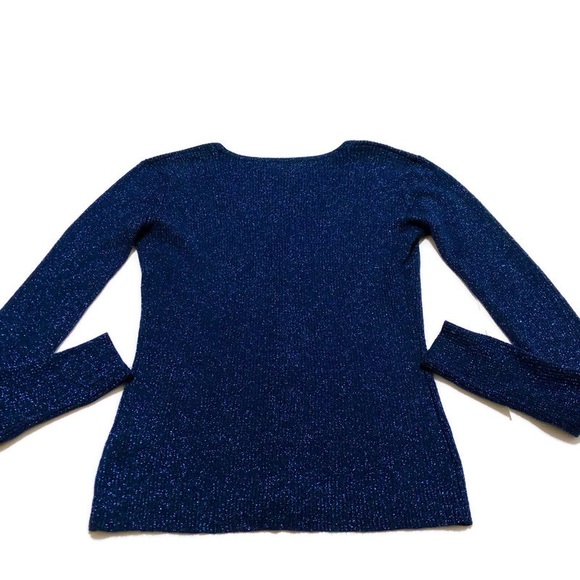 ALFRED SUNG Sparkly Navy Cardigan | Size M - Picture 9 of 15